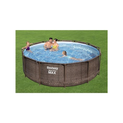 Бассейн каркасный Bestway Steel Pro Max 56709, 366×100 см, фильтр-насос, лестница, круглый