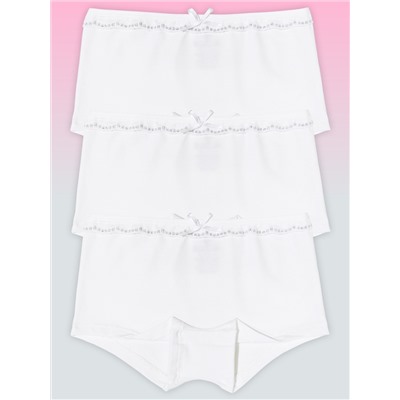 5236-01 Трусы шорты для девочек белые (BAYKAR)