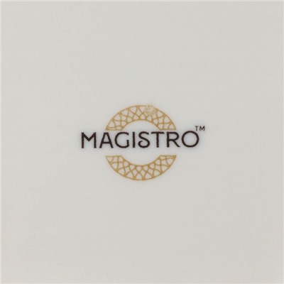 Тарелка глубокая Magistro La Perle, 1 л, d=22.5 см, фарфор, белая
