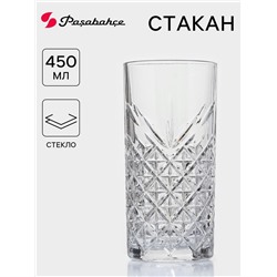 Стакан высокий Paşabahçe Timeless, 450 мл, стекло, прозрачный