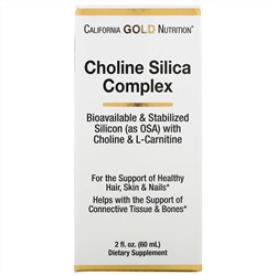 California Gold Nutrition, холиновый и кремниевый комплекс, биологически доступный коллаген для поддержки волос, кожи и ногтей, 60 мл (2 жидк. унции)