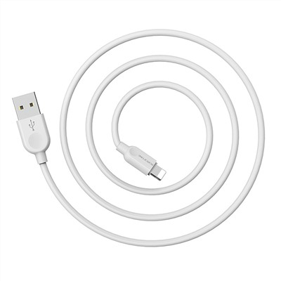 Кабель USB - Apple lightning Borofone BX14 12W 100см 2,4A  (white)