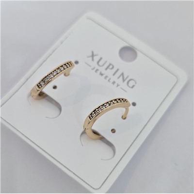 Серьги коллекция "Xuping" покрытие позолота, вставка: фианиты, арт.004.017