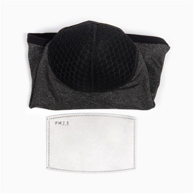 Бафф спортивный с фильтром «Мастер К», для защиты от ветра и пыли, мужской, серый