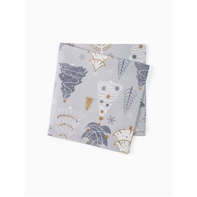 Набор салфеток сервировочных на стол, «Этель» Let it snow, 2 шт., серые, с декоративными кольцами, 40×40 см