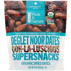 Made in Nature, Ooh-La-Luscious, органические сушеные финики, суперснеки Deglet Noor, 227 г (8 унций)