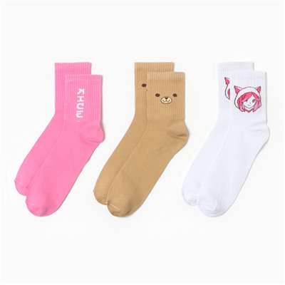 Подарочный набор KAFTAN «Аниме»: термос и носки 3 пары, размер 36-37 (22-24 см)