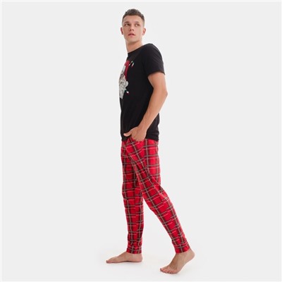 Пижама мужская (футболка, брюки) KAFTAN «Дед Мороз», размер 56