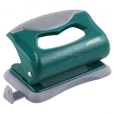 Дырокол "Marandi" (10 листов) пластиковый с каучуковой вставкой, с линейкой, аквамарин