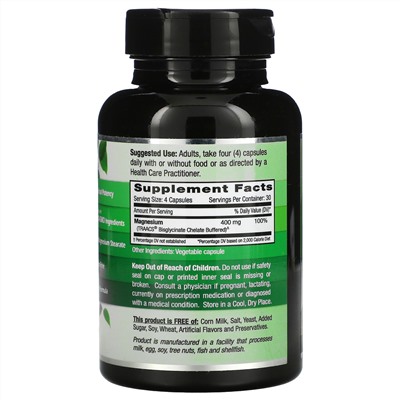 Emerald Laboratories, Pure Albion Magnesium, 400 mg, 120 Vegetable Caps