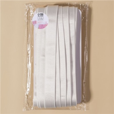 Резинка для бретелей, блестящая, 20 мм, 10±0.5 м, белая