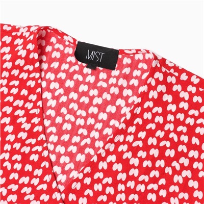 Платье мини женское MIST Flower, красное, размер 50