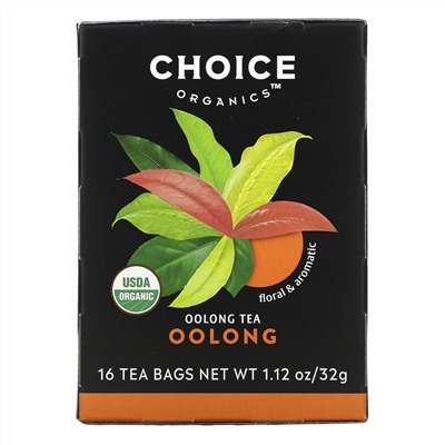Choice Organic Teas, Oolong Tea, Organic Oolong, 16 Tea Bags, 1.1 oz (32 g)