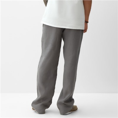 Брюки мужские MIST Linen, размер 56, серые