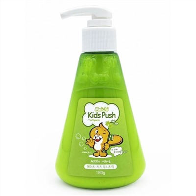 Hanil Зубная паста для детей со вкусом яблока и мяты / Meichi Kids Push Apple Mint, 180 г 20310