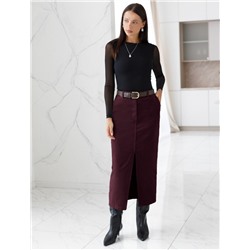 Юбка из эластичного микро-вельвета