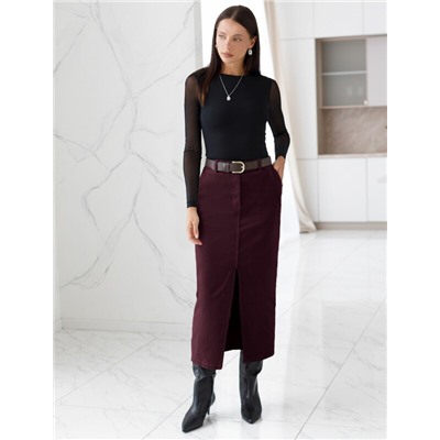 Юбка из эластичного микро-вельвета