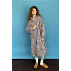 Рубашка удлиненная  AUTUMN046/01/Серый, белый