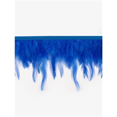 Перья петуха декоративные, на ленте, 10-15 см, 5±0.5 м, синие