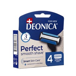 Сменные кассеты DEONICA 3 FOR MEN, 3 лезвия, 4 шт.