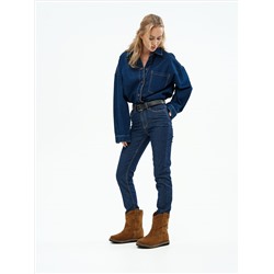 Казаки женские рыжие на меху, войлок