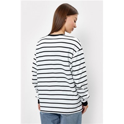 Джемпер женский 122736 (Молочная полоска)