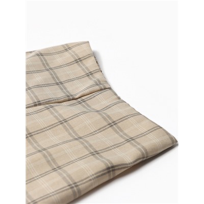 Костюм женский (блузка, шорты) MINAKU: Casual Collection, бежевая клетка, размер 42