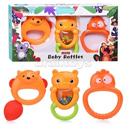 Набор погремушек "Милые зверята" в коробке