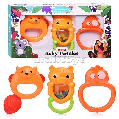 Набор погремушек "Милые зверята" в коробке