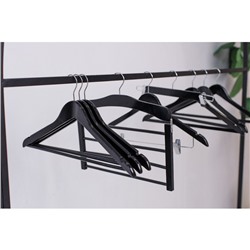 Плечики - вешалка для брюк и юбок LaDо́m Bois, сорт А, многоуровневая, широкие плечики, 38.5×1.2×34 см, дерево