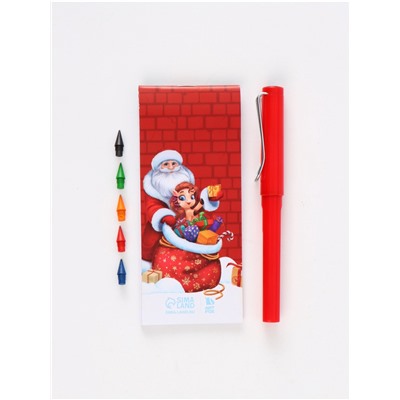 Подарочный набор новогодний, блокнот, вечный карандаш (сменные грифели) «Дедушка»