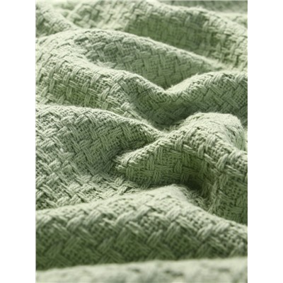 Плед «Этель» Waffle, 220×240 см, оливковый, 340 г/м²