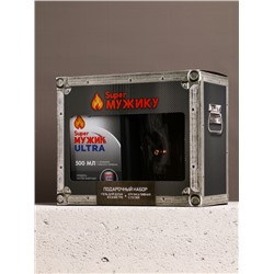Подарочный набор Super ultra, гель для душа канистра 500 мл и стакан с пулей, HARD LINE