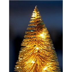 Фигура светодиодная «Ёлка золотистая» 30 см, 20 LED, от батареек AG13×3, свечение тёплое белое