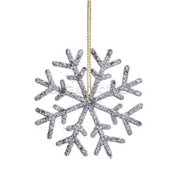 Набор новогодних украшений "Разноцветные снежинки" (3шт х 6см)