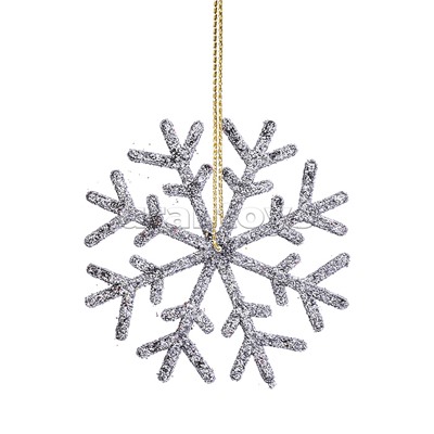 Набор новогодних украшений "Разноцветные снежинки" (3шт х 6см)