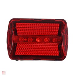 Фонарь велосипедный задний 7 режимов, 5LED, 2xАА, 6х4.5х3см, пластик SILAPRO