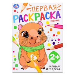Первая раскраска "Капибара и её друзья"