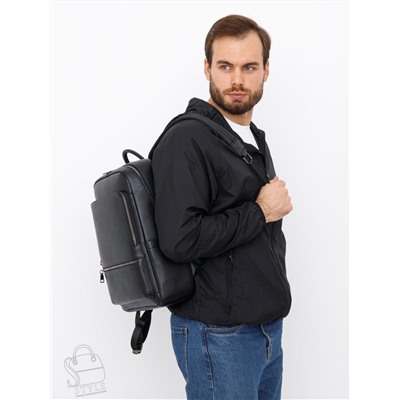 Рюкзак мужской кожаный 134119-161H black Heanbag в Новосибирске