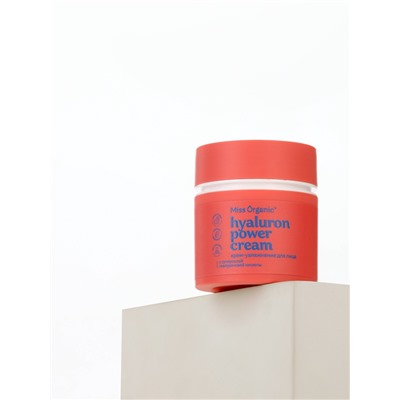 Крем для лица увлажняющий Hyaluron power cream, 45 мл, Miss Organic