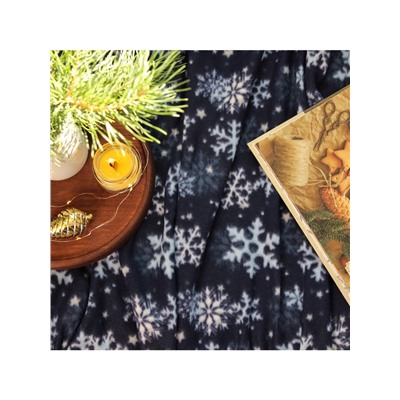 Плед флисовый новогодний «Экономь и Я. Снегопад», 150×130 см