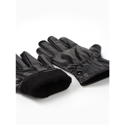 Перчатки женские зимние, безразмерные, с утеплителем, чёрные