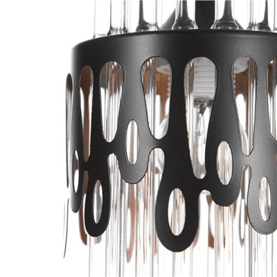 Подвес «Капель», 1×60 Вт Е27, черный