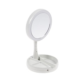 УЦЕНКА Зеркало Luazon KZ-09, подсветка, настольное, 30×16×16 см, увеличение × 10, USB