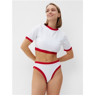 Купальник раздельный с топом женский MINAKU, размер 48, белый