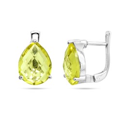 Серьги из серебра лимонный топаз, Джеймс