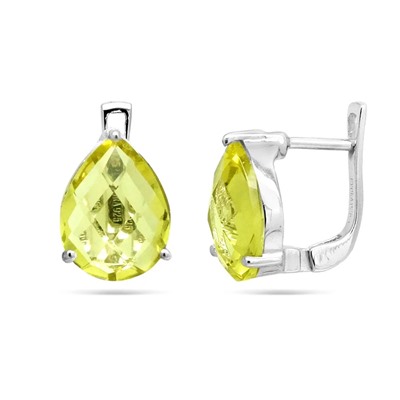 Серьги из серебра лимонный топаз, Джеймс