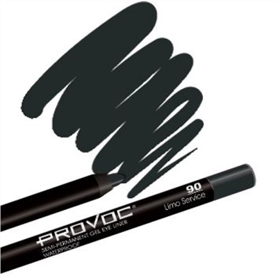 Provoc Гелевый карандаш-подводка для глаз водостойкий / Semi Permanent Gel Eye Liner №90 Limo Service, черный 7848