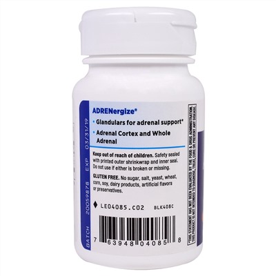 Enzymatic Therapy, ADRENergize, для здоровья надпочечников, 50 веганских капсул