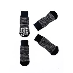 Носки нескользящие «Лапки», S (5.5×14 см), набор 4 шт., чёрные
